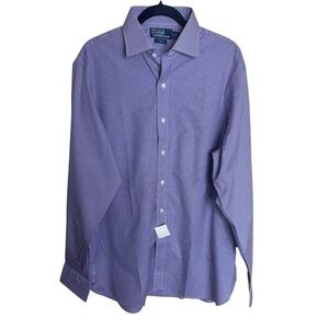 Men! NWT Polo Ralph Lauren Classic Fit Gingham Button Down Shirt Micro Check
